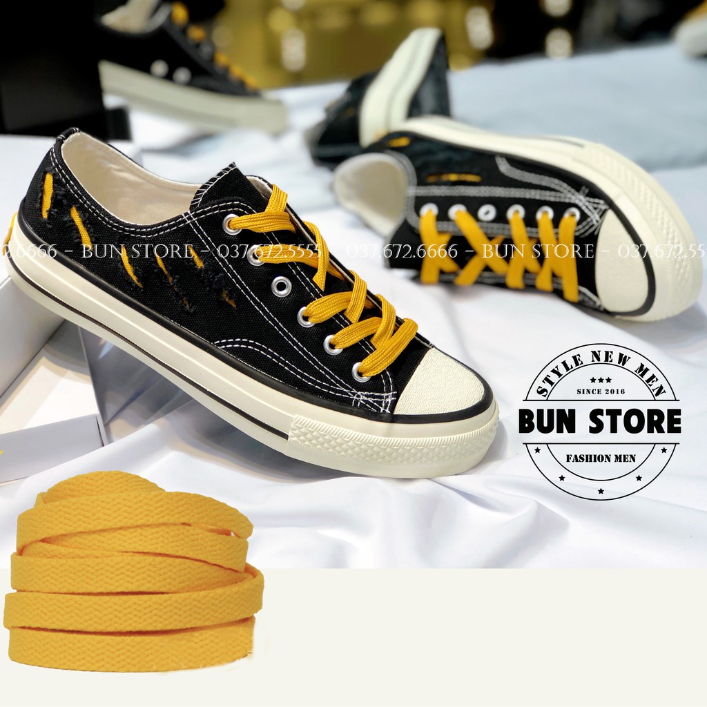 Dây giày Dẹt màu Đen màu Trắng