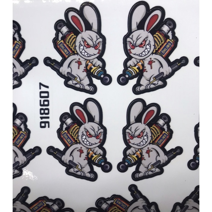 Tem thỏ xám OHLINS 1 đôi ,tem 3 lớp cao cấp bản đẹp