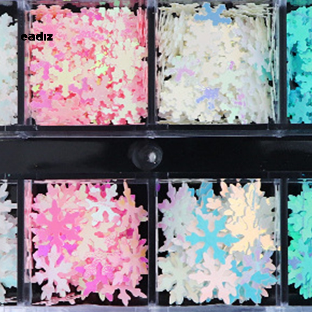 1 Hộp Kim Tuyến Hình Bông Tuyết Lấp Lánh Trang Trí Móng Tay Nghệ Thuật