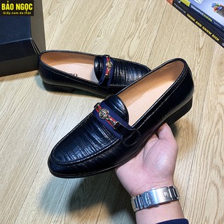 Giày da nam - giày lười nam da bò 100% - đế cao su đúc - bảo hành 12 tháng - mã k6622