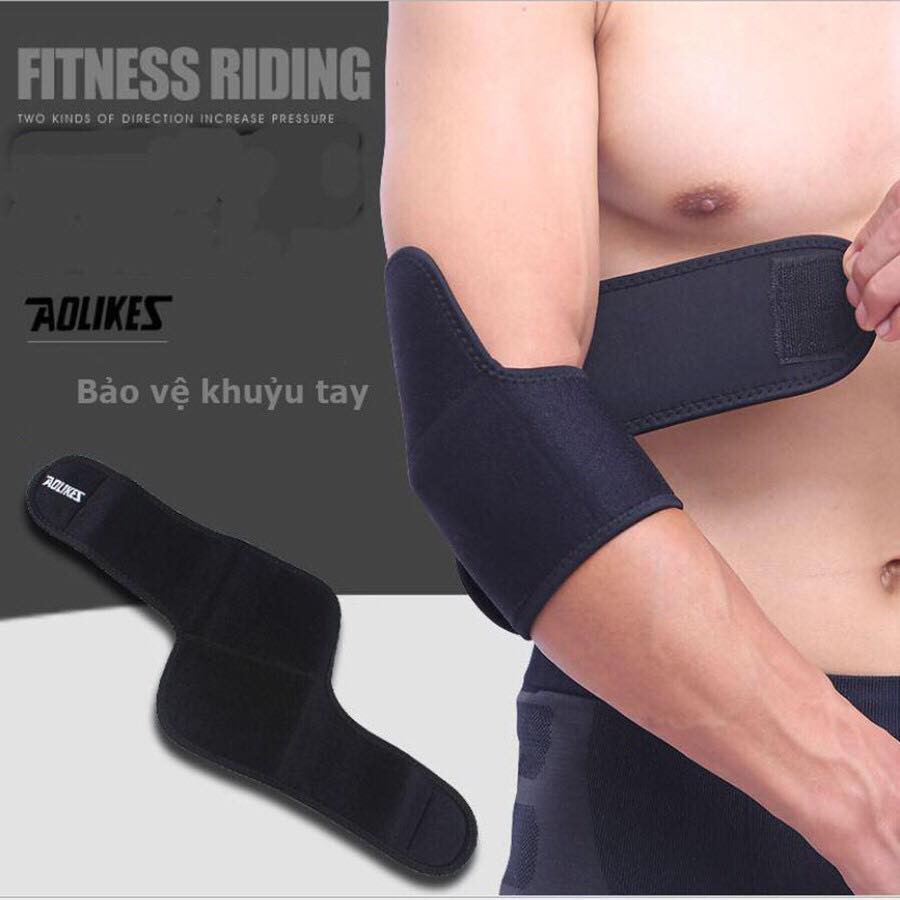 Băng bảo vệ khuỷu tay tập gym cao cấp Aolikes nhập khẩu KT-191 (tặng vòng tay gym)