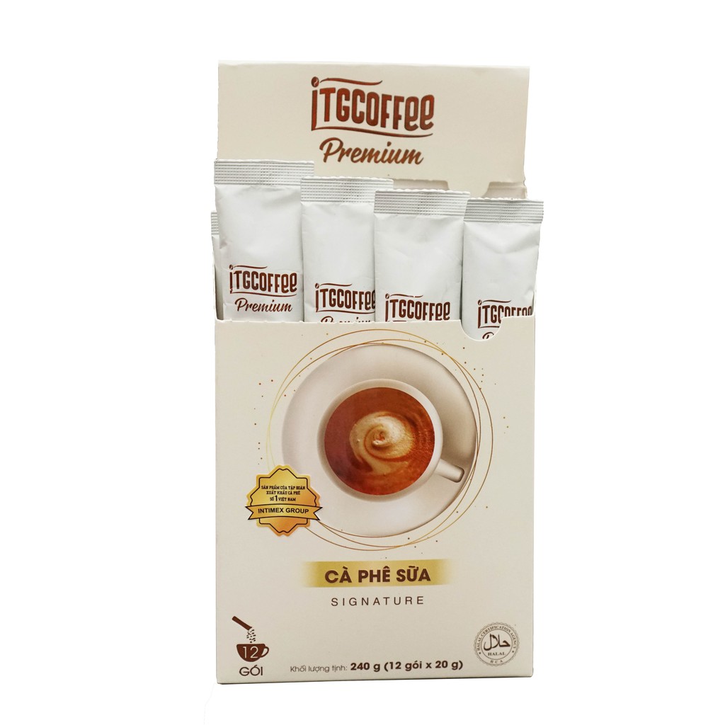 Cà phê sữa Signature - ITGCOFFEE PREMIUM - Hộp 240g (12 gói x 20g)