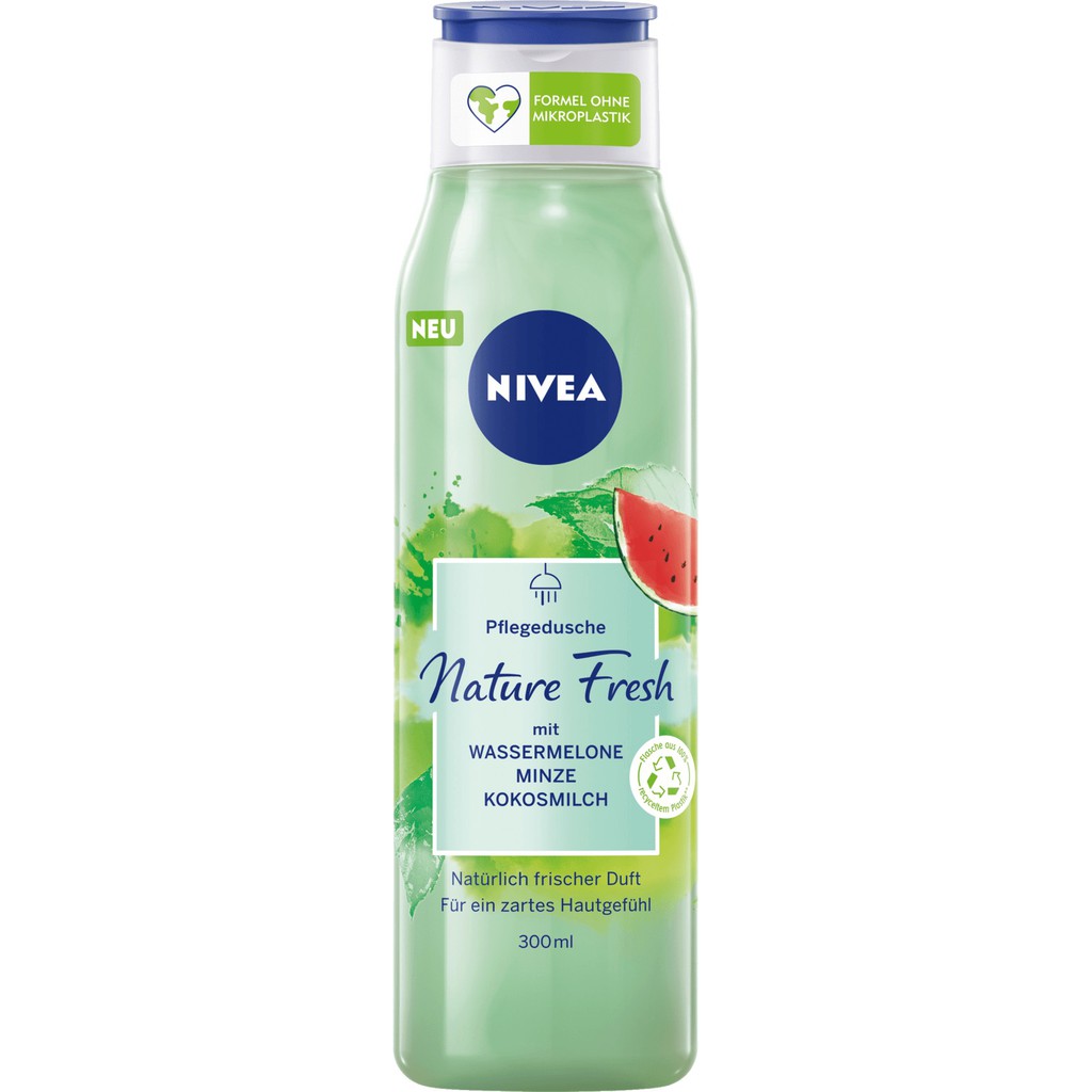 Sữa tắm Nivea Nature Fresh, 300ml, Hàng nội địa Đức
