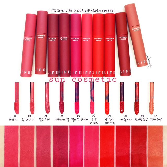 Son Kem Lì It’s Skin Life Color Lip Crush Matte