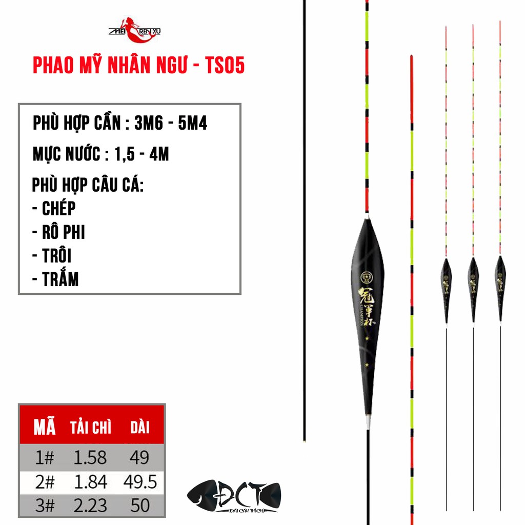 Phao Câu Cá Mỹ Nhân Ngư TS05 - Đài Câu Thích