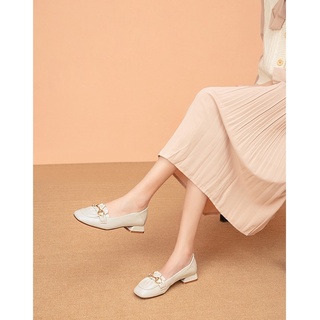 [Sẵn be size 36] Giày da Dusto mẫu mới đơn giản, gót 3cm