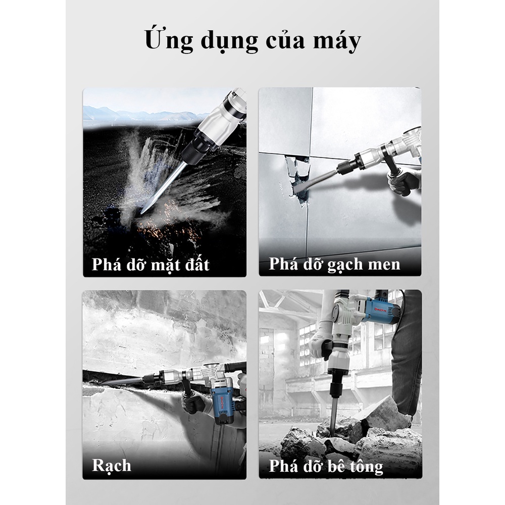 Máy Đục Bê Tông Dongcheng DZG06-6 Công Suất 1350W Đường Kính Mũi 17mm