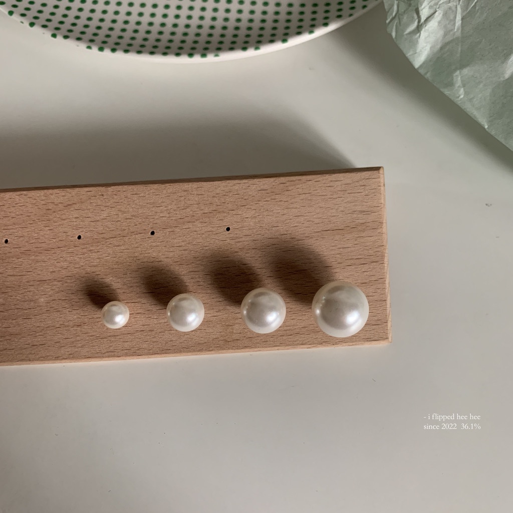 Bông tai 19A1508 chuôi bạc S925 đính ngọc trai phong cách cổ điển Hàn Quốc sang trọng