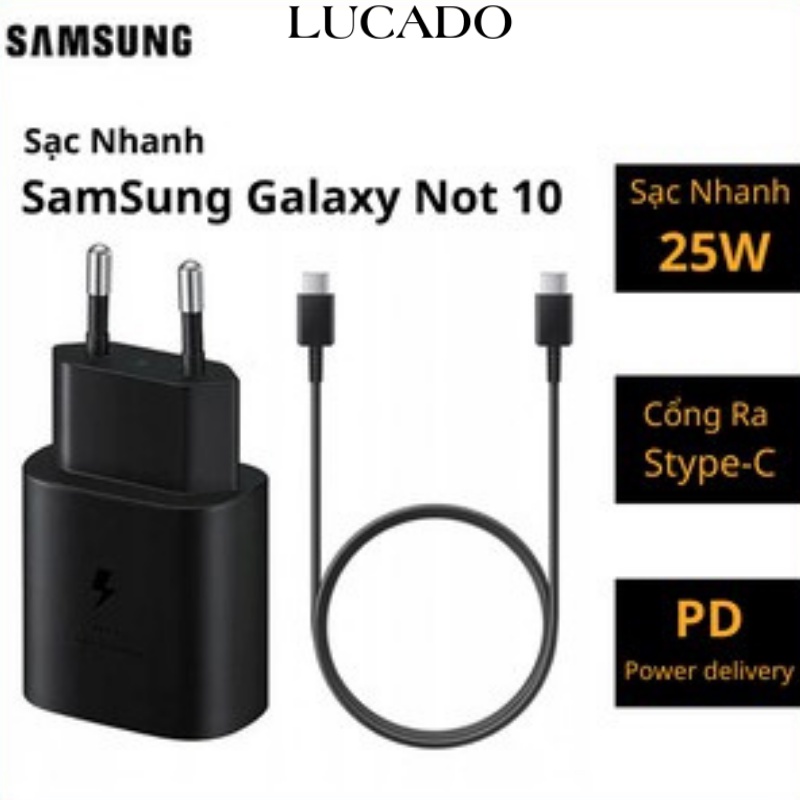 Bộ sạc nhanh Samsung 25W chính hãng Note 10 Note 20 A71, A70, A80, A90, S20, S20+, S20 Ultra