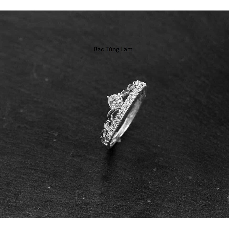 Nhẫn nữ bạc ta nữ vương miện k33 phụ kiện thời trang BYL JEWELRY