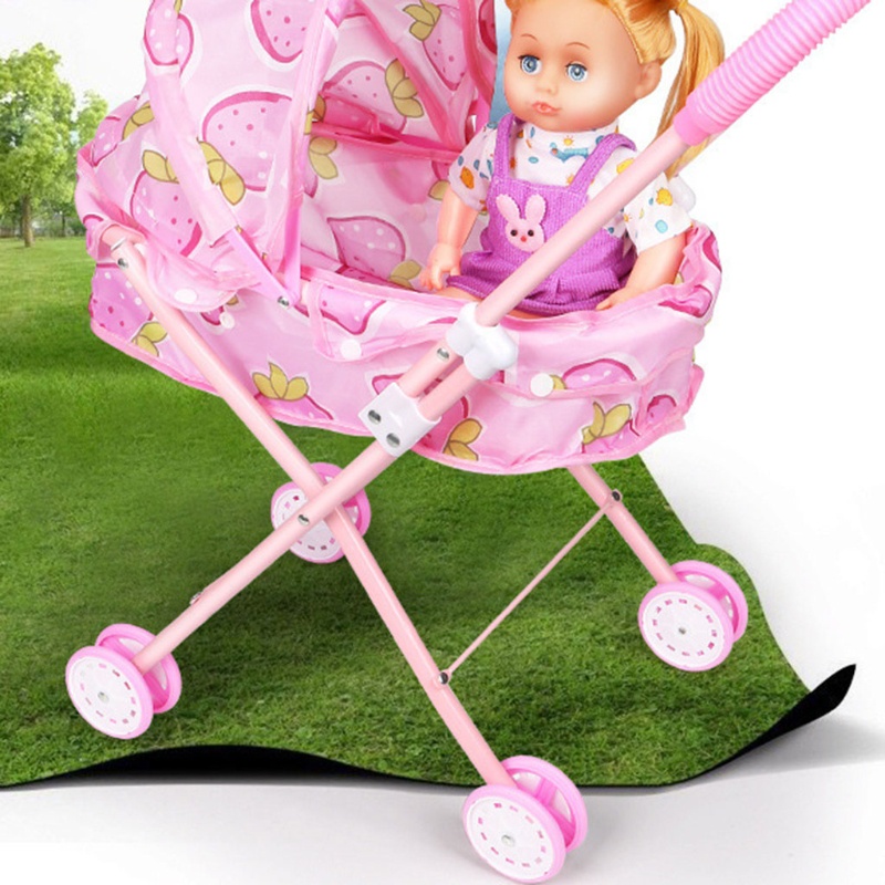 Xe Đẩy Em Bé Dễ Thương Dùng Trang Trí Nhà Búp Bê