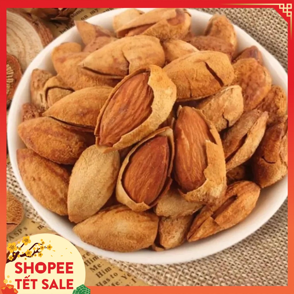 500Gr hạt hạnh nhân rang bơ vỏ lụa siêu mỏng, hạt to đều, nứt vỏ tự nhiên rất dễ sử dụng, bao ngon