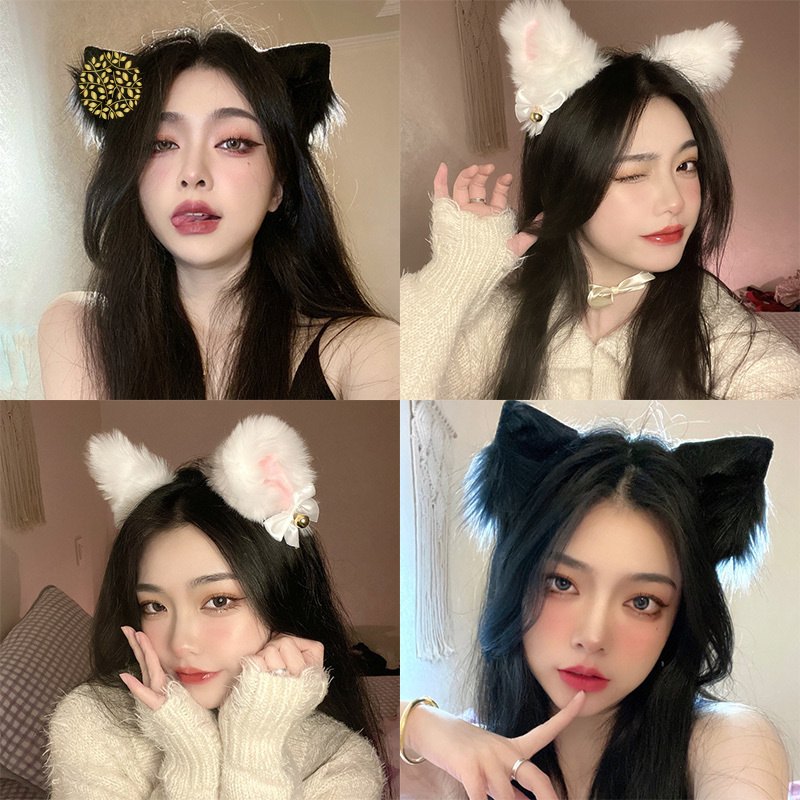 Băng đô cài tóc phối tai mèo thời trang Nhật YKD