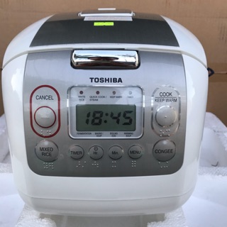 Nồi cơm điện tử Toshiba 1 lít RC-10NMFVN(WT) [Hàng Trưng Bày Giảm Giá 50%]