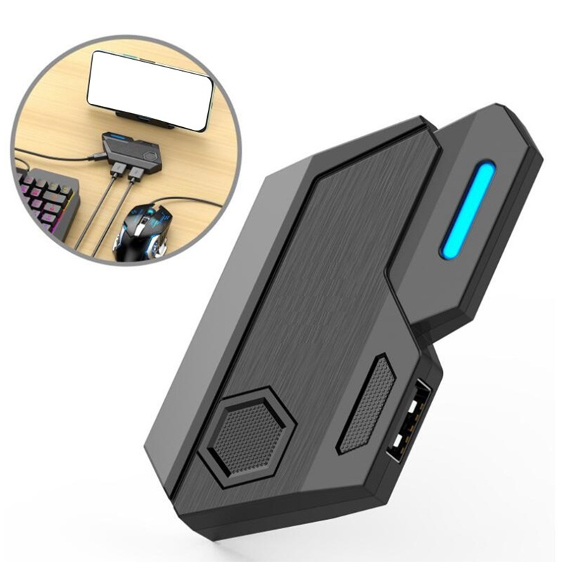 Bộ Bàn Phím + Chuột + Đầu Chuyển Đổi Kết Nối Bluetooth Hỗ Trợ Chơi Game PUBG Cho IOS Android
