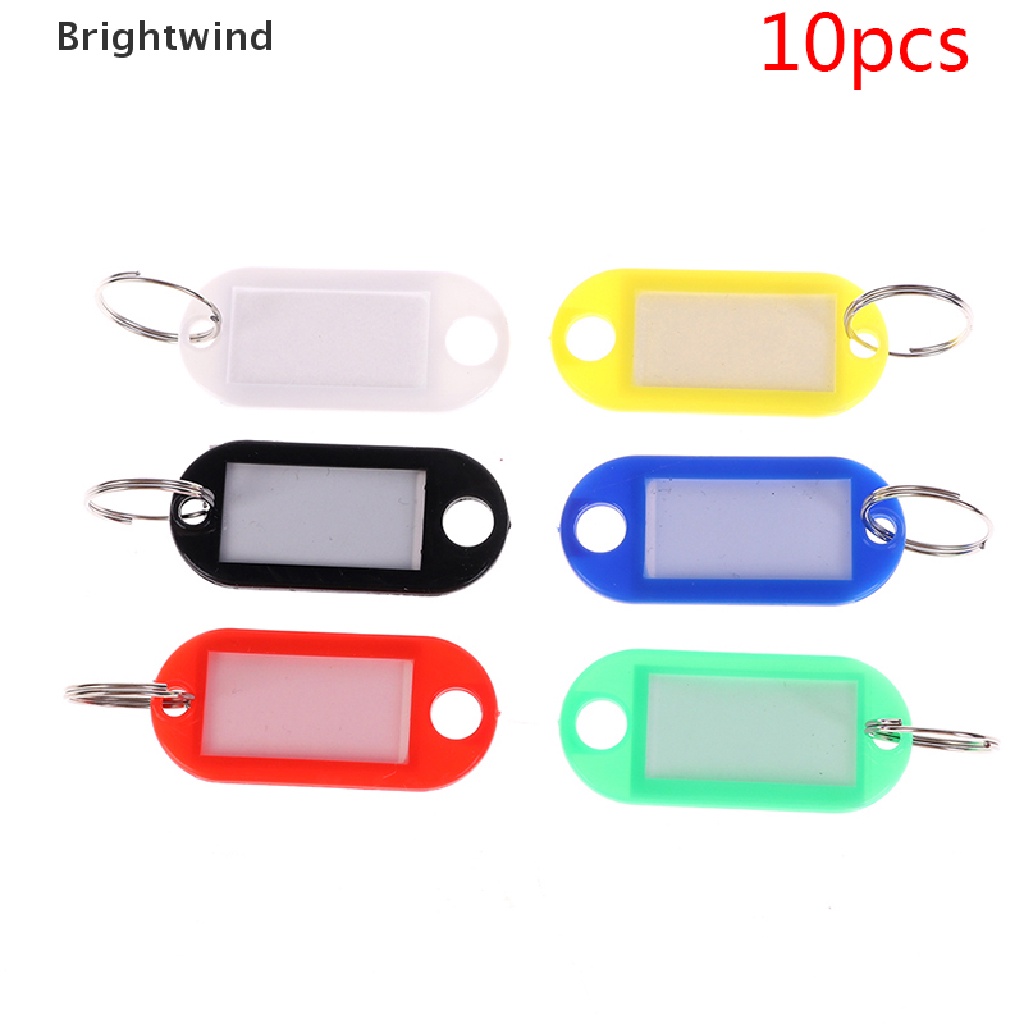 [Brightwind] Plastic Custom Split Ring ID Key Tags Key Chains Numbered Name Luggage Tags*10 Hot Sell
