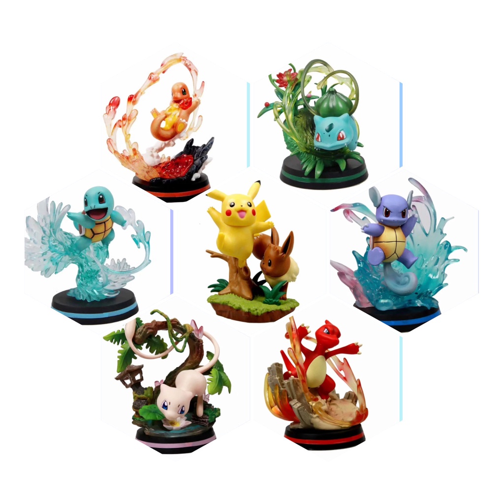 Mô hình đồ chơi PVC nhân vật Pokemon nhiều kiểu tùy chọn