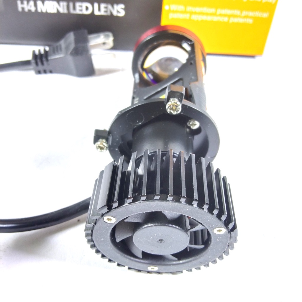 Đèn pha LED cao cấp Y7D-H4 cho Ô tô, xe máy. Ánh sáng RỘNG, đường cắt LAZER SẮC NÉT