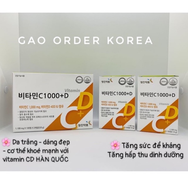 VITAMIN CD Hàn quốc hộp 200v