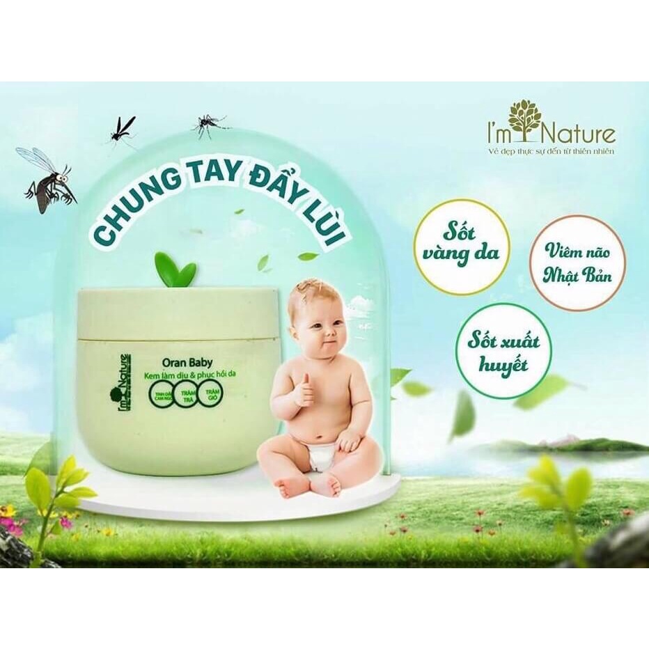 Kem chống muỗi và làm dịu da ORAN BABY I’M NATURE 50g