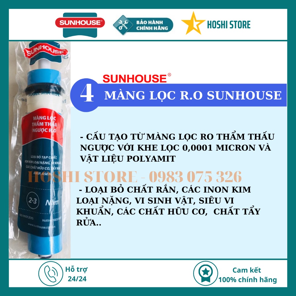 {TẶNG BỘ LÕI SỐ 123} Combo lõi lọc nước, bộ lõi lọc nước Sunhouse 4,5,6,7,8,9,10 - Khử độc, tạo vị, bổ sung khoáng chất