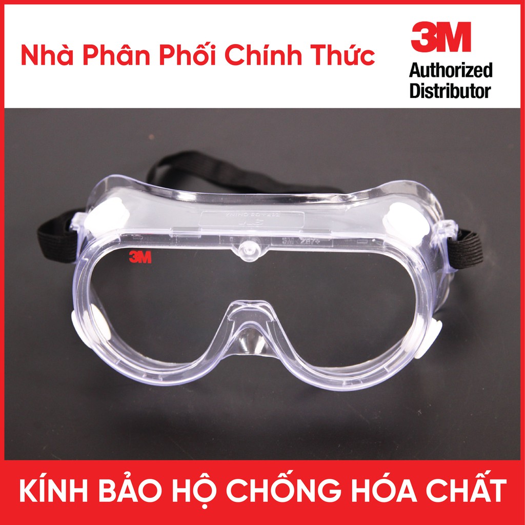 Kính Bảo Hộ Chống Hóa Chất Đeo Ngoài Kính Cận 3M 1621