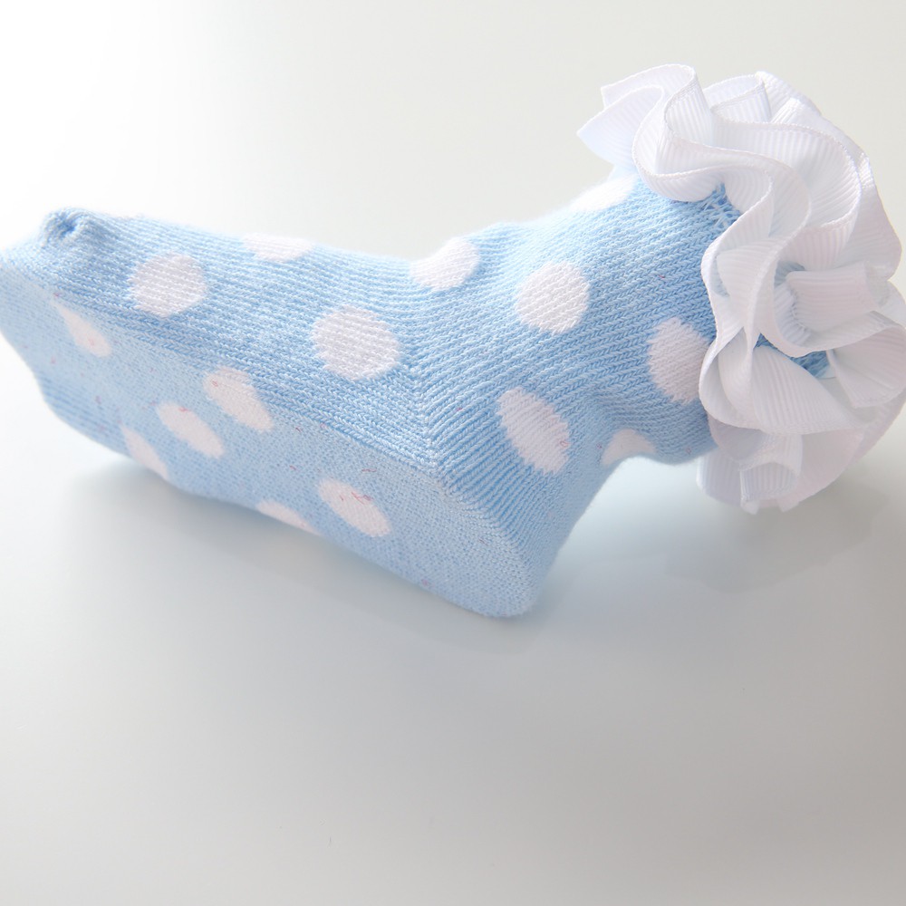 Vớ Sanlutoz màu xanh dương dễ thương cho bé 0-2 tuổi