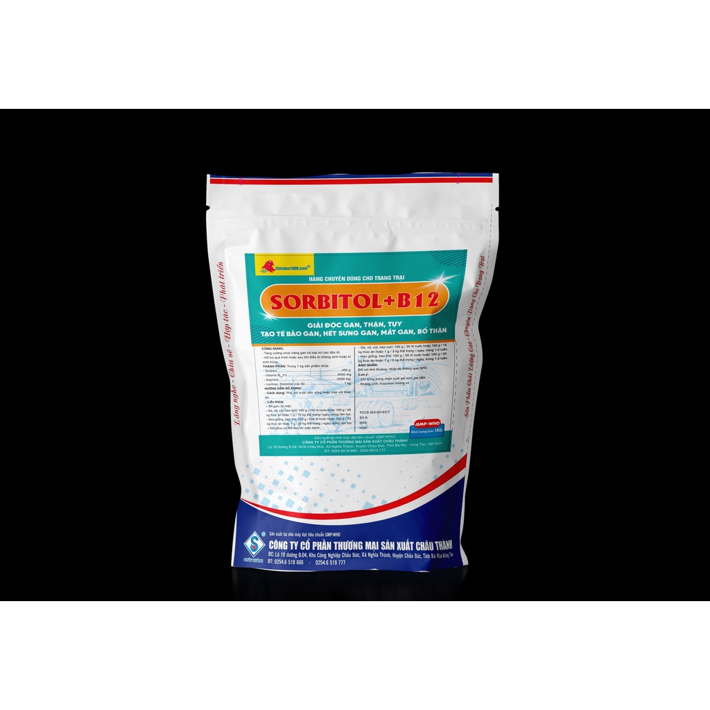 SORBITOL + B12 1KG l Chicken1000_01 l T.h.u.ố.c Tăng Trọng Thú Y Giải Độc Gan Thận