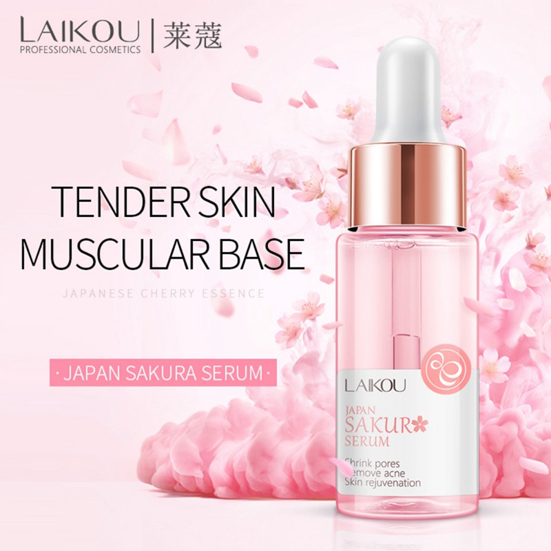 (Hàng Mới Về) Serum Laikou Chiết Xuất Hoa Anh Đào / Tràm Trà / Vàng 24k Kiềm Dầu Chống Nếp Nhăn Làm Trắng Da