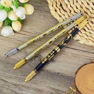 Cán khắc 2 đầu, dao khắc sợi ,khắc mày 2 đầu chất liệu hợp kim cao cấp không gỉ