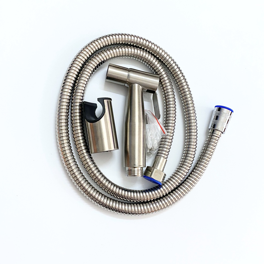 Bộ Vòi Xịt Dây Bố 3 Lớp Vệ Sinh Cầm Tay Inox SUS 304 Nhà Tắm Cao Cấp