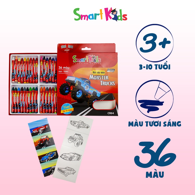 Sáp màu Smartkids CR04 (36 màu/hộp)