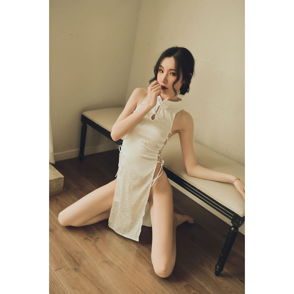 Váy ngủ sườn xám rút dây trung hoa gợi cảm 5213