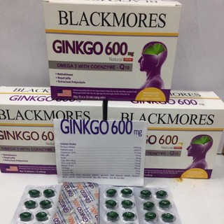 Blackmores Ginkgo 600 Giúp hoạt huyết dưỡng não, bền thành mạch hộp 100 viên