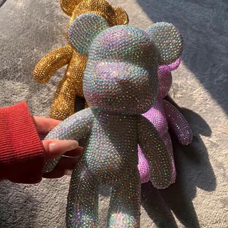 Gấu đính đá size 23cm - ĐÃ ĐÍNH SẴN