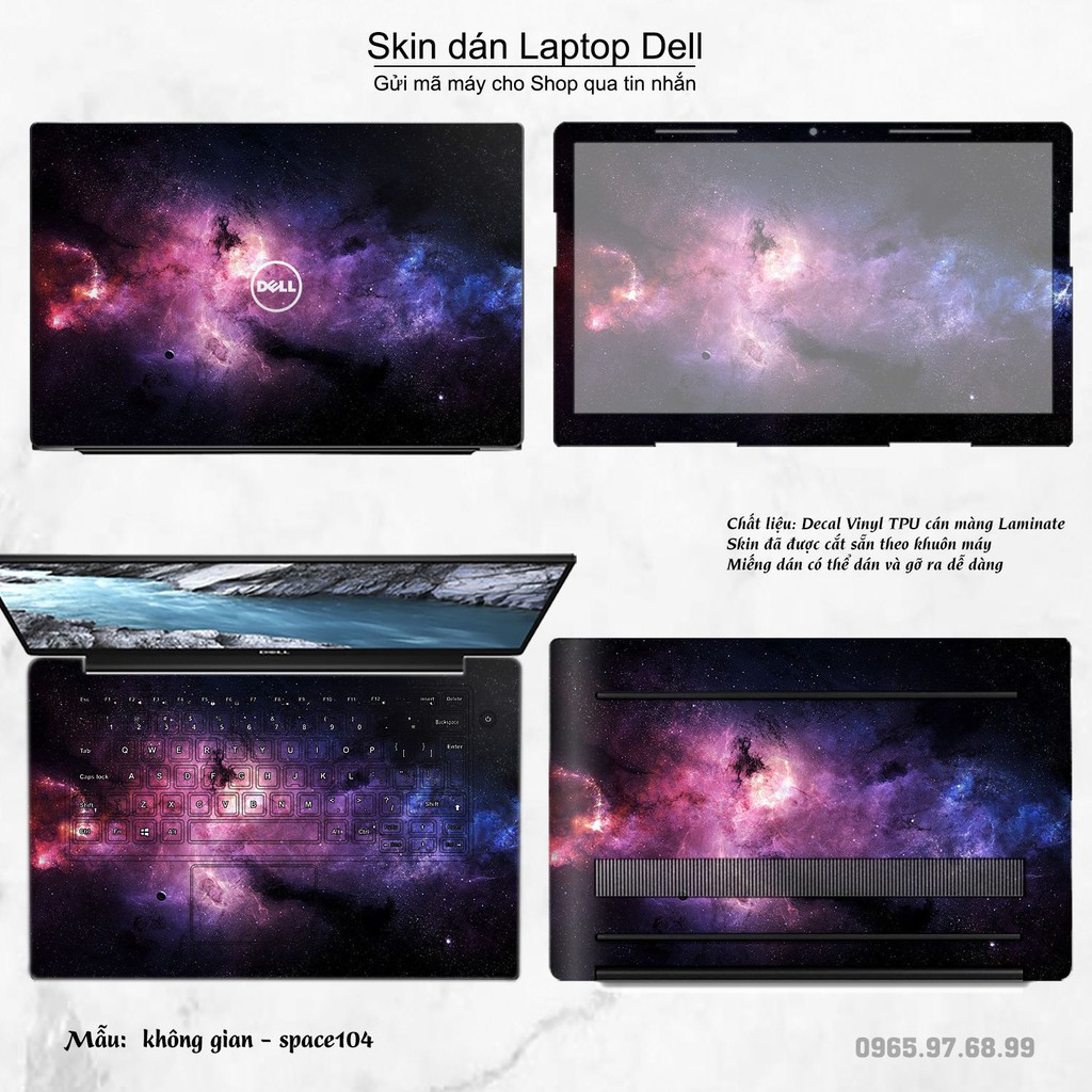 Skin dán Laptop Dell in hình không gian nhiều mẫu 18 (inbox mã máy cho Shop)