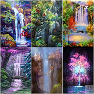 Bộ 6 Áp phích - Poster Phong Cảnh Waterfall - Thác nước 1