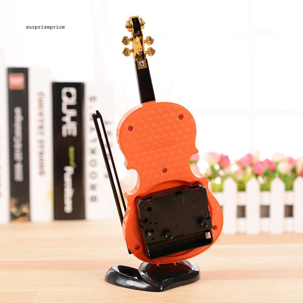 Đồng hồ báo thức để bàn hình cây đàn violin sáng tạo