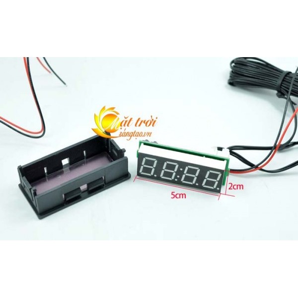 Đồng hồ điện tử mini DIY V2.2 hai cảm biến nhiệt độ