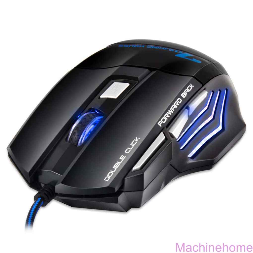 MC-iMICE X7 Double Click 7 Buttons USB Wired Optical Computer Game Mouse Respiratory LED Backlight Gaming Mice
