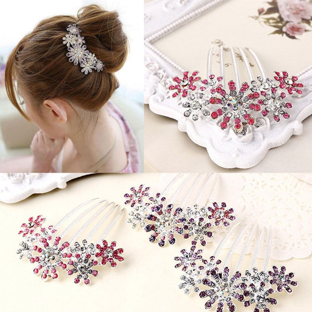 Trâm cài tóc hình hoa sang trọng thời trang cho cô dâu