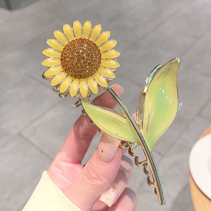 Kẹp Tóc Hình Hoa Hướng Dương Đơn Giản Thời Trang Mùa Hè Phong Cách Hàn Quốc