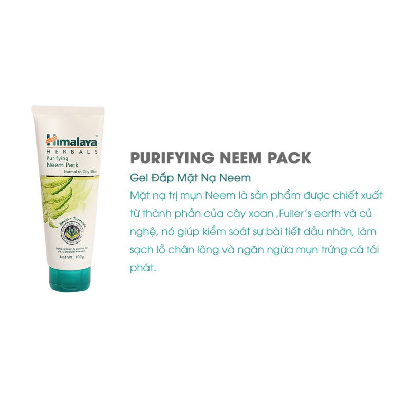 Bộ Dưỡng Da Ngừa Mụn Đầu Đen Himalaya Gentle Exfoliating Face Wash and Cleansing Blackhead