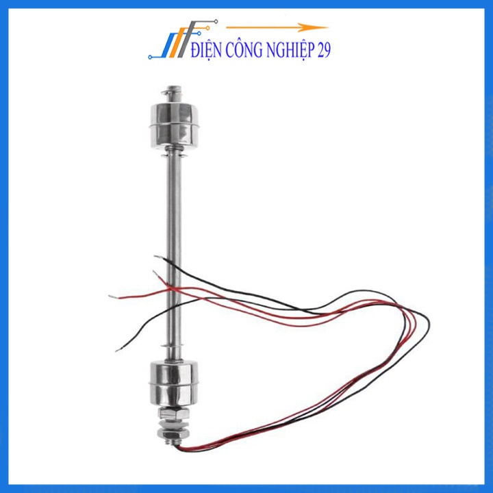 Công tắc cảm biến phao nước 2 phao thép 304 không gỉ điều chỉnh mức chất lỏng