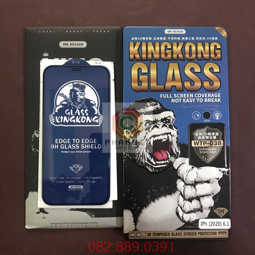 Kính cường lực Kinhkong glass của iphone 12 pro max, iphone 12 full keo, full màn, full phụ kiện