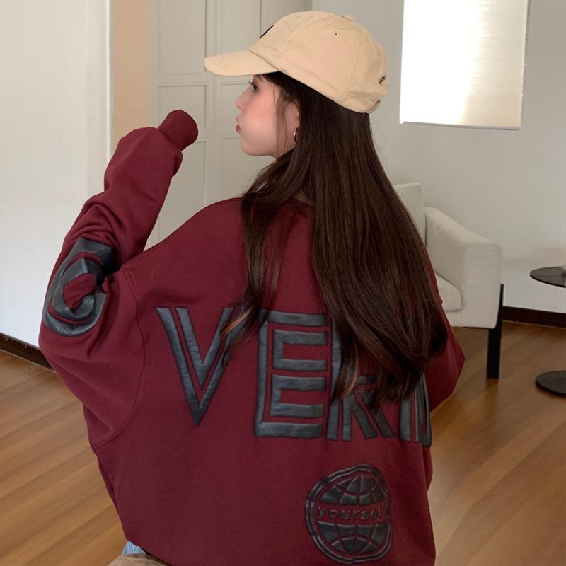 Áo Nỉ Nữ Dài Tay Cổ Tròn Form Rộng Thời Trang Hàn