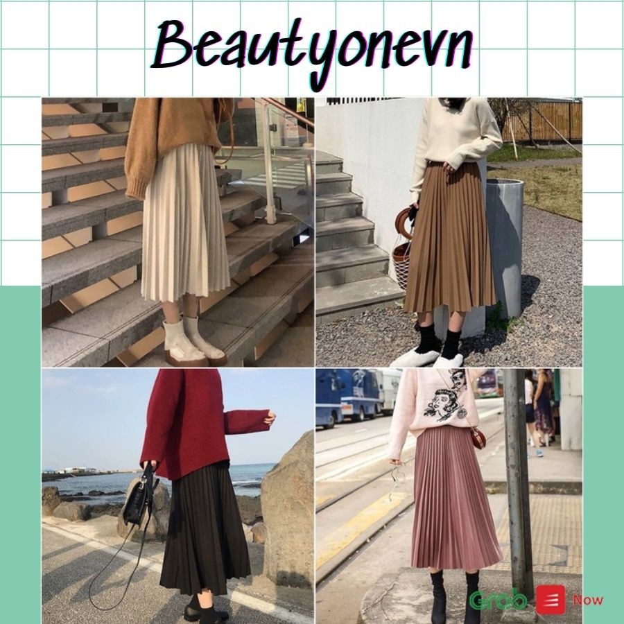 [ Qùa Tặng Dây Buộc Tóc Bạn Nhé] Chân váy midi xếp ly dáng dài, chân váy dài ullzang đủ màu kiểu dáng dịu dàng nữ tính