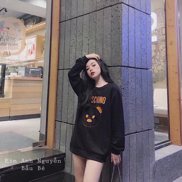 [GIÁ HUỶ DIỆT] Áo nỉ gấu moschino (kèm video + ảnh thật)