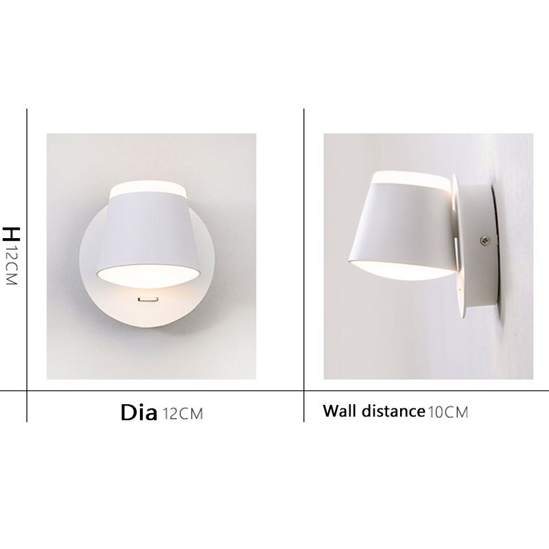 Đèn led Gắn Tường Bằng Sắt Thiết Kế Đơn Giản Sáng Tạo