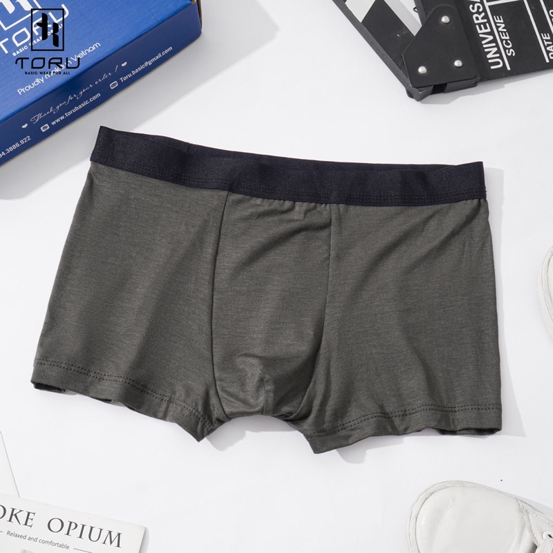 [Combo 5 quần lót nam dáng boxer] thương hiệu TORU, Chất vải cotton premium kháng khuẩn, thoáng mát cực mềm mại